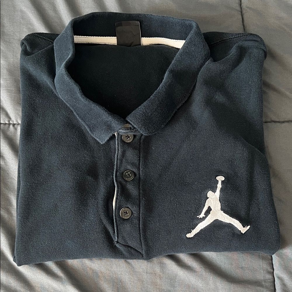 Nike Vintage Jumpman Polo Black Size 3XL
